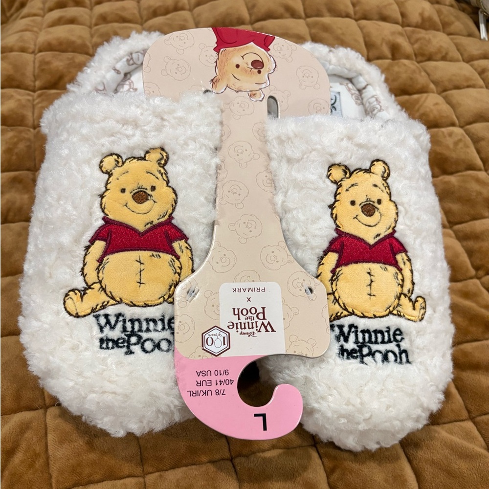 Disney x Primark Winnie the Pooh Slippers - Beige Size L 9/10 UK 7/8 NWT